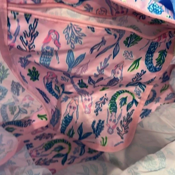 Lilly Pulitzer Getaway packable tote Pink Blossom Girls Night Out NWOT - Picture 6 of 6